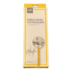 Medline Single Head Stethoscope Yellow MDS926108 – New in Box Lightweight